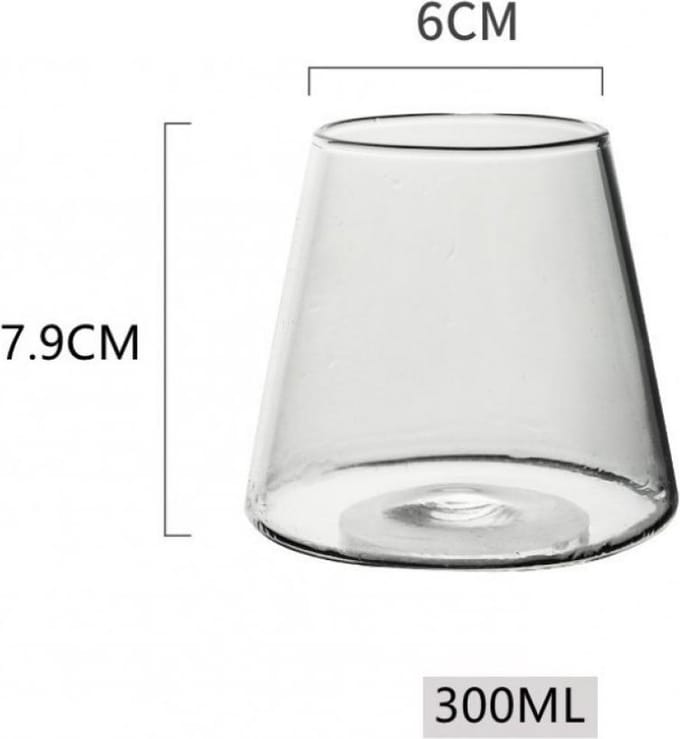 Elegante Glazenset voor Koffie/Whiskey/Dessert - 4 stuks - Glas - 300 ml