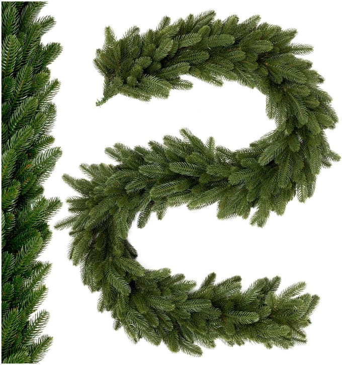 Springos Kerstslinger | Guirlande | Kerstdecoratie | 2 m | Donkergroen