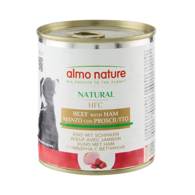6 x 280 g  Almo Nature Classic Rund met Ham (290 g)  Hondenvoer