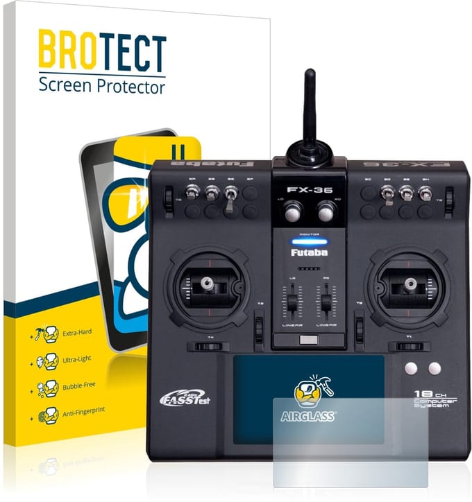 Screenprotector voor Robbe Futaba FX-36 Beschermglas transparant