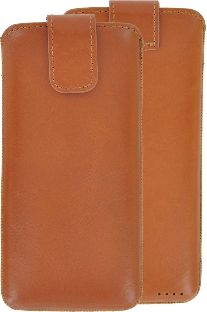 MoDo hoesje Geschikt voor Nokia G11/ Nokia G21 - Leer Etui - Cognac bruin