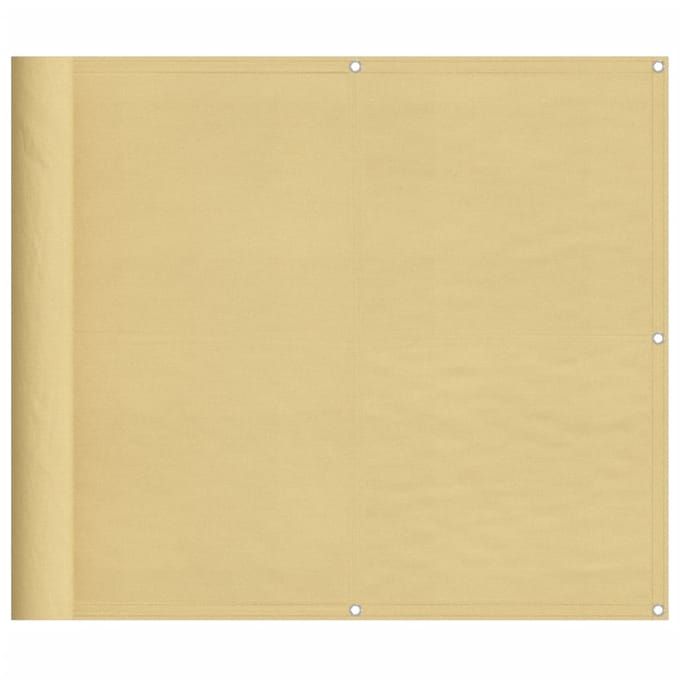 vidaXL Balkonscherm 90x700 cm 100% oxford polyester zandkleurig