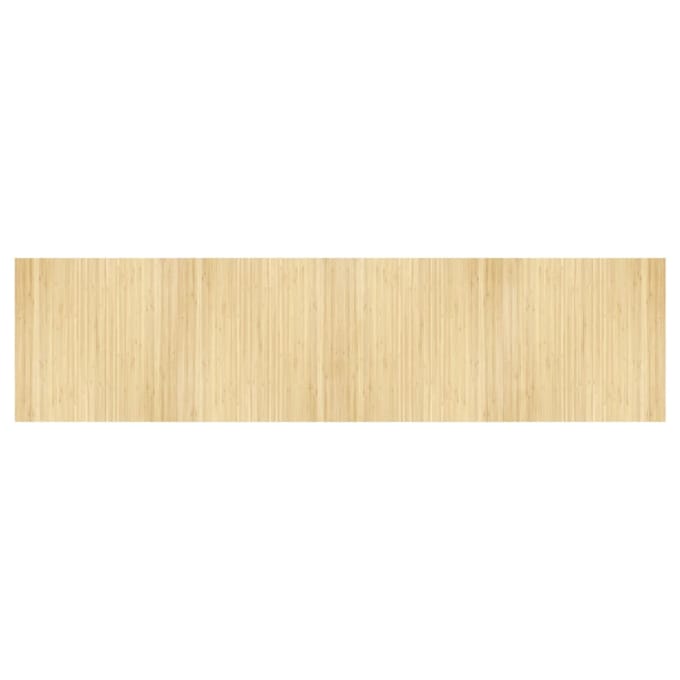 vidaXL - Vloerkleed - rechthoekig - 100x400 - cm - bamboe - lichtnaturel