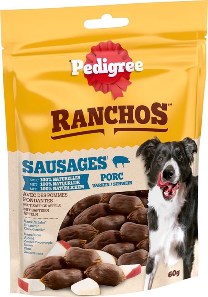 Pedigree Ranchos Sausages Hondensnack 60g