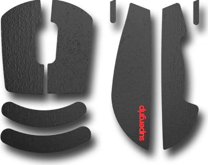 Supergrip Griptape Precut voor Logitech G Pro SUPERLIGHT - Grip Tape - Muisaccesoires - Zwart