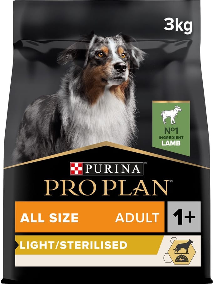 Purina Pro Plan Adult 1+ Light/Sterilised Hondenvoer met Lam 3kg