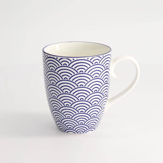 Tokyo Design Studio - Nippon Blue Theemok - Golven - 380 ml - 8,5 x 10,2 cm - Porselein