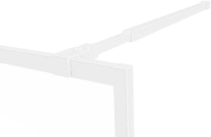 Vente-unique Inloopdouchewand in atelierstijl - Mat wit - 140 x 200 cm - URBANIK