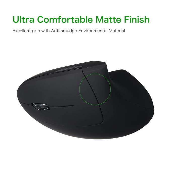 2.4G draadloze verticale muis voor linkshandigen USB ergonomische optische muis voor linkshandigen hoge precisie