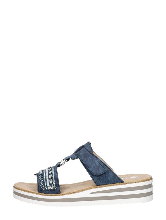 Rieker -Dames - blauw - slippers & muiltjes - maat 37