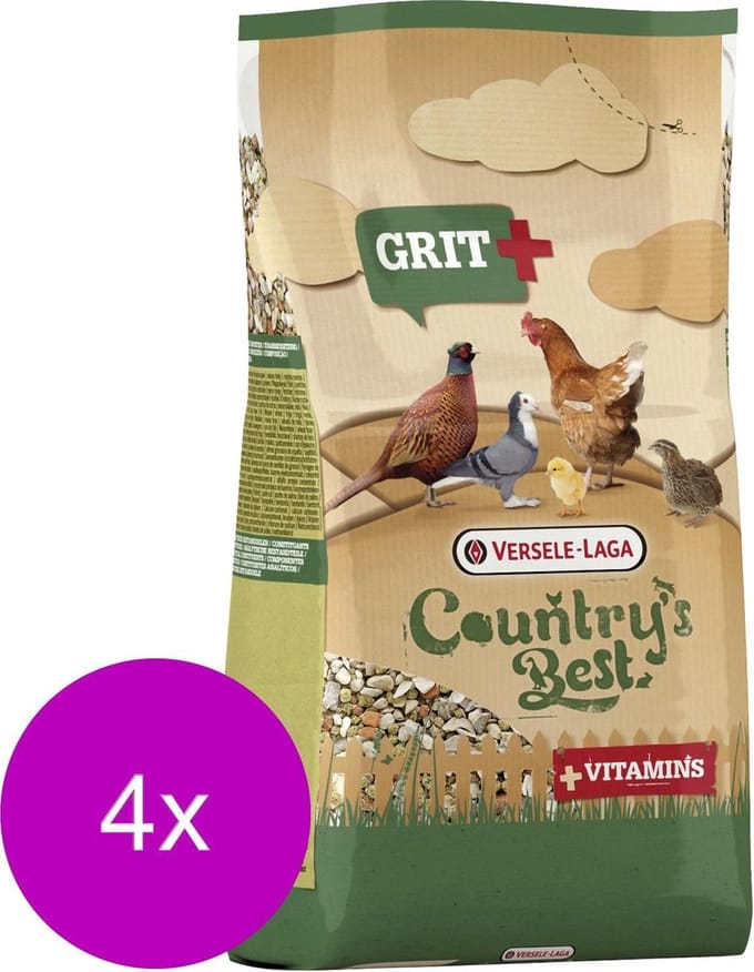 Versele-Laga Country`s Best Grit Plus - Kippenvoer - 4 x 1.50 kg