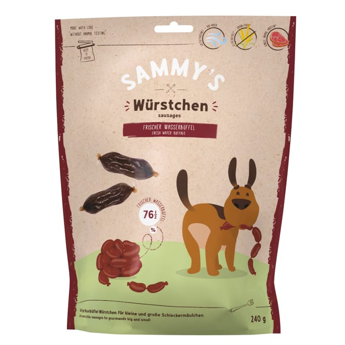Sammy's Worstjes met Waterbuffel Hondensnack 12x240g