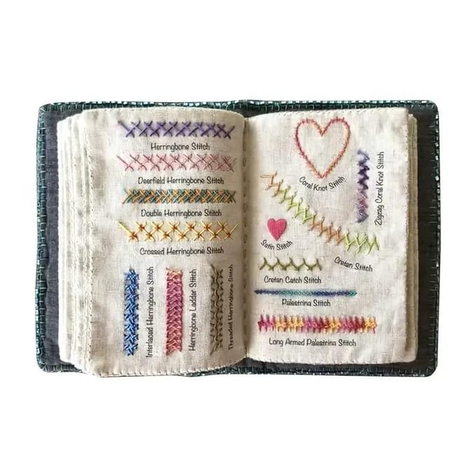 Borduurboek voor beginners naaigids DIY met linnen patronen voor handwerk gray