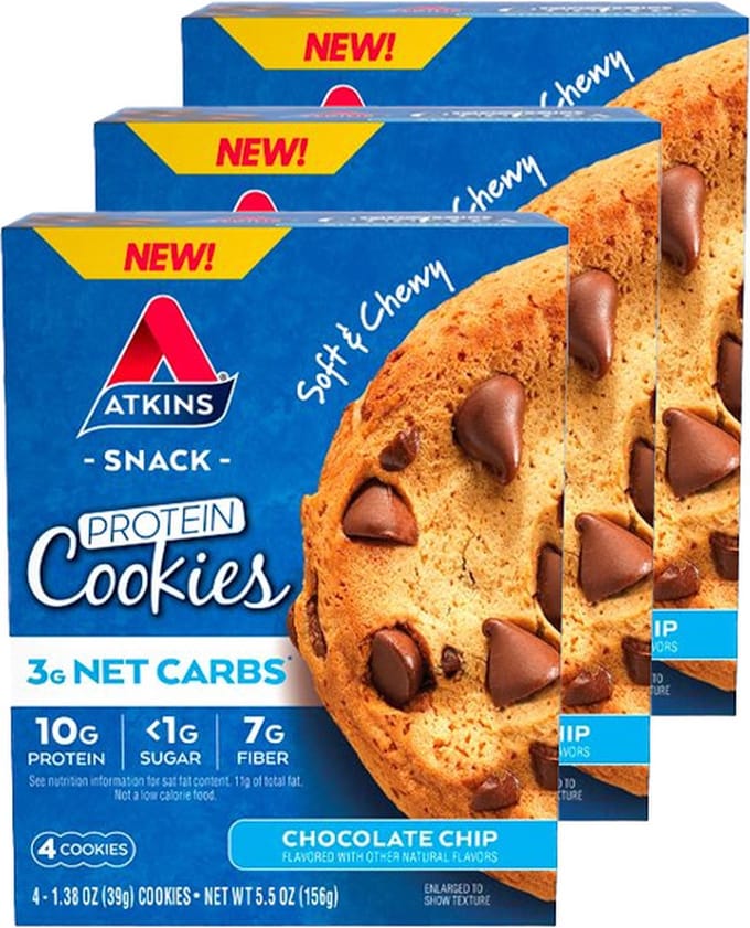 Atkins | Protein Cookies | Chocolate Chip | 3 stuks | 3 x 156 gram