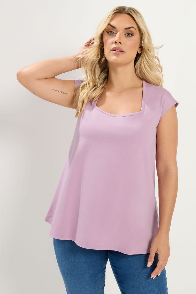 Yours Roze Top Met Kapmouwtjes Size 44