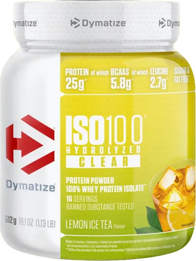 Dymatize ISO 100 Clear (512g) Lemon Ice Tea - Eiwitten - Helder eiwit