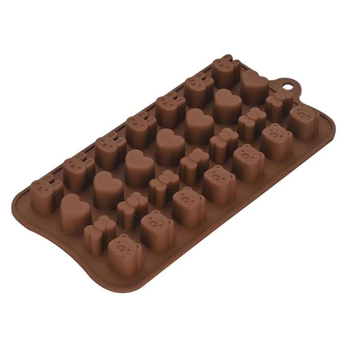 Chocolade Snoep Vorm Schattige Siliconen Bakvorm Herbruikbaar voor IJsblokjes Gelei Pudding CC-090 black