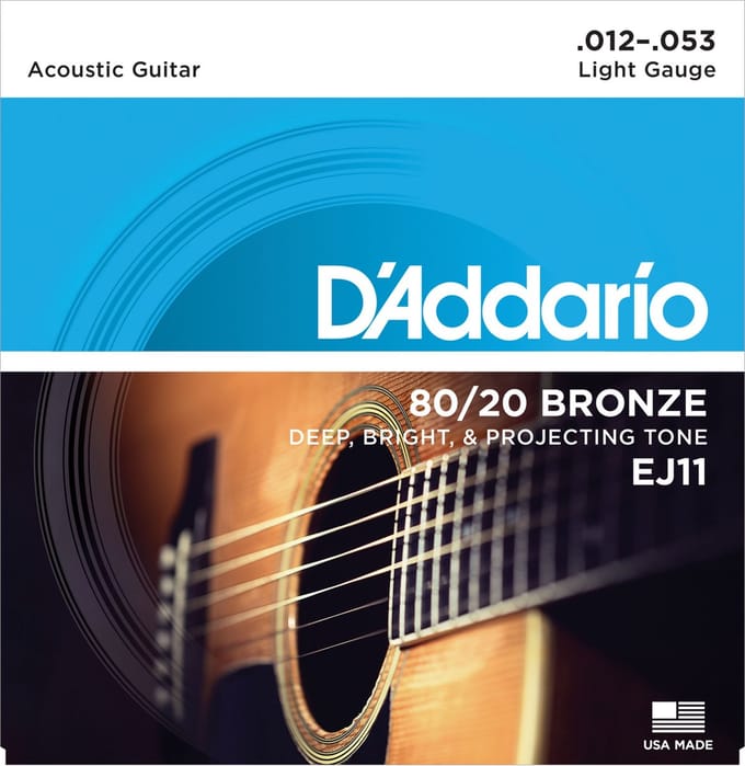 D'Addario EJ11 Bronze Westernsnaren (12-53) Light