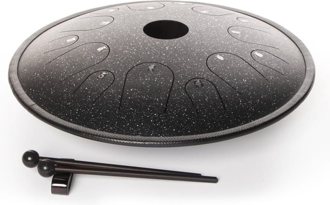 Fame Copper Tongue Drum 14" Natural C Black Sparkle - Tongue Drum