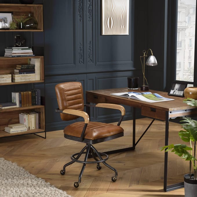 Fauteuil Théa vintage leer | Macabane