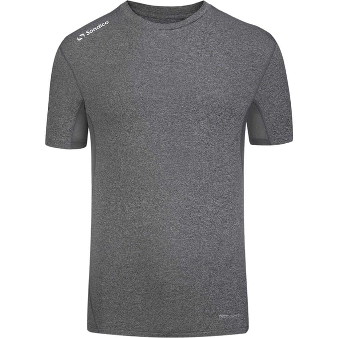 Sondico Effen basislaagshirt voor heren (Grijs Marl Marl)