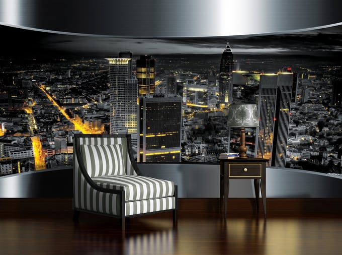 View Frankfurt City Skyline Photo Wallcovering