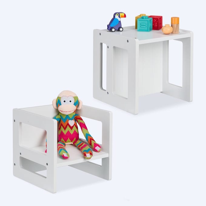 Stoeltje kind - set van 2 - wit