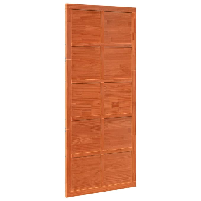 vidaXL - Schuifdeur - 100 - x - 2,5 - x - 208 - cm - Massief - grenenhout - Wasbruin