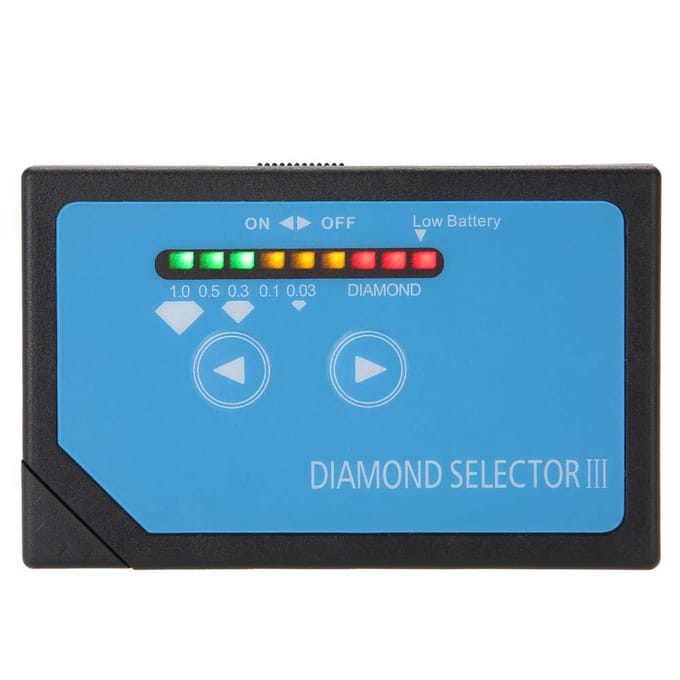 Outil de test de bijoux portable pratique Diamond Selector III avec indicateur LED black
