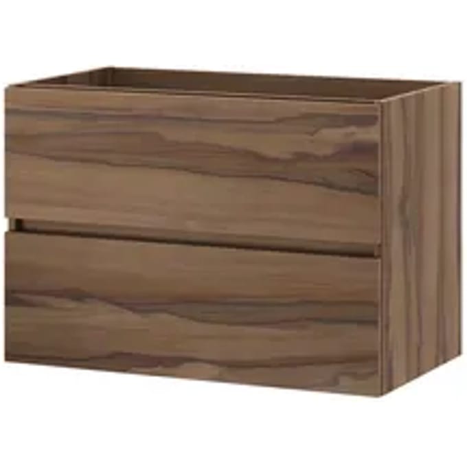 Tiger Wastafelonderkast Condo 80cm - Walnoot Mat - Met 2 Lades