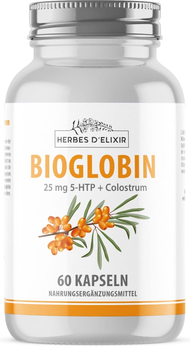 Herbes D'elixir Bioglobin 5-HTP Colostrum - Capsules 60 Stuks - Ondersteunt het immuunsysteem