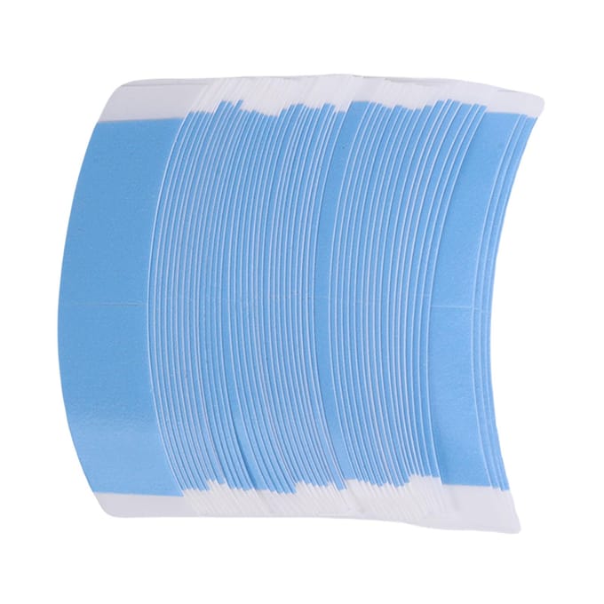 50 Pièces Ruban Double Face pour Perruque Imperméable PU Adhésif Fort Ruban de Support pour Dentelle Frontale pour Prothèse Capillaire bleu