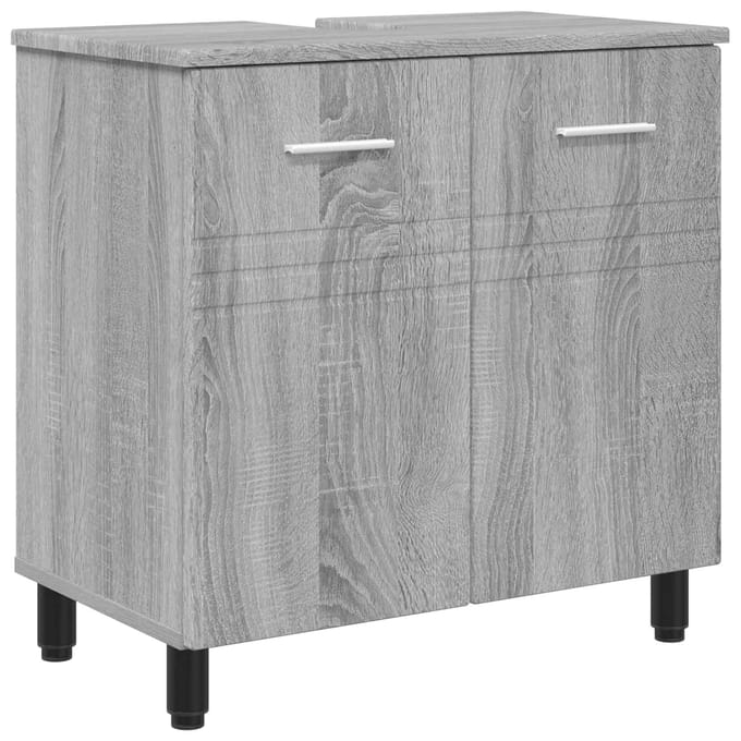 vidaXL - Badkamer - vaniteitsunit - Grijs - Sonoma - 60 - x - 35 - x - 60 - cm