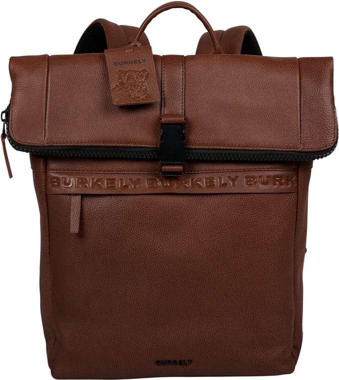 Burkely Minimal Mason Rolltop Backpack 14" - Rugzak - Volwassenen - Cognac