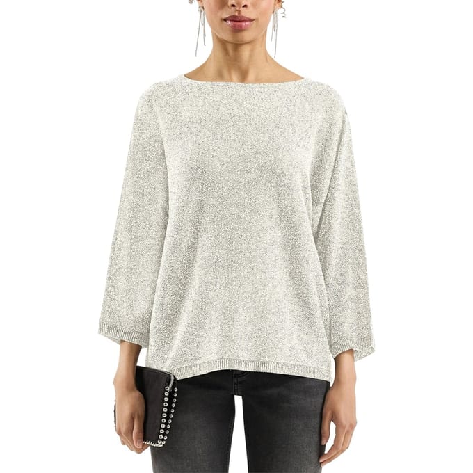 s.Oliver -qs Pullover Offwhite Talla: M | Sudaderas con Capucha Outlet | Mujer | Blanco