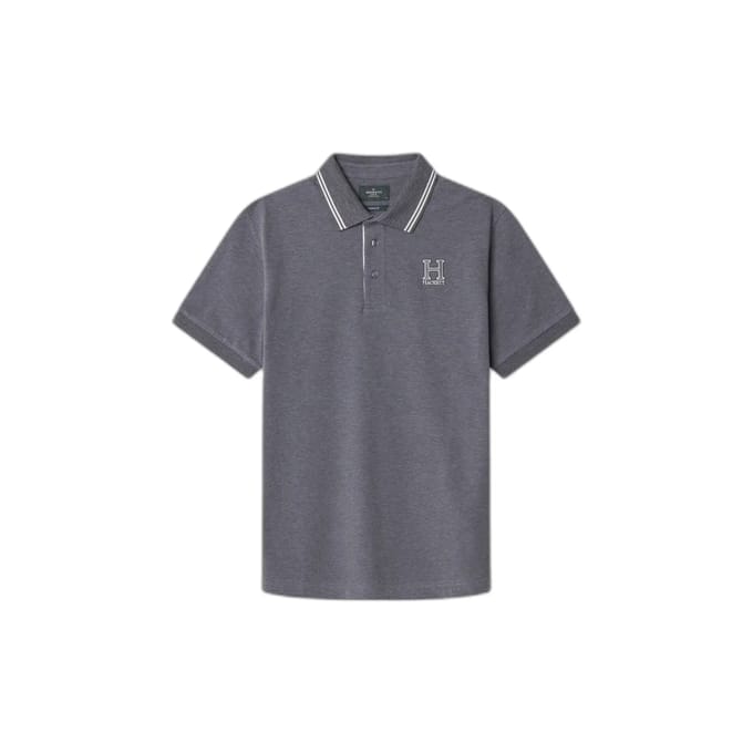 Hackett Heritage Korte Mouw Poloshirt Grijs XL Man