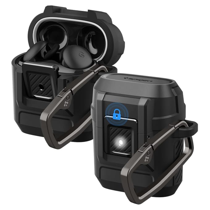 Spigen Hoesje Geschikt voor Google Pixel Buds 2a - Lock Fit Case Zwart