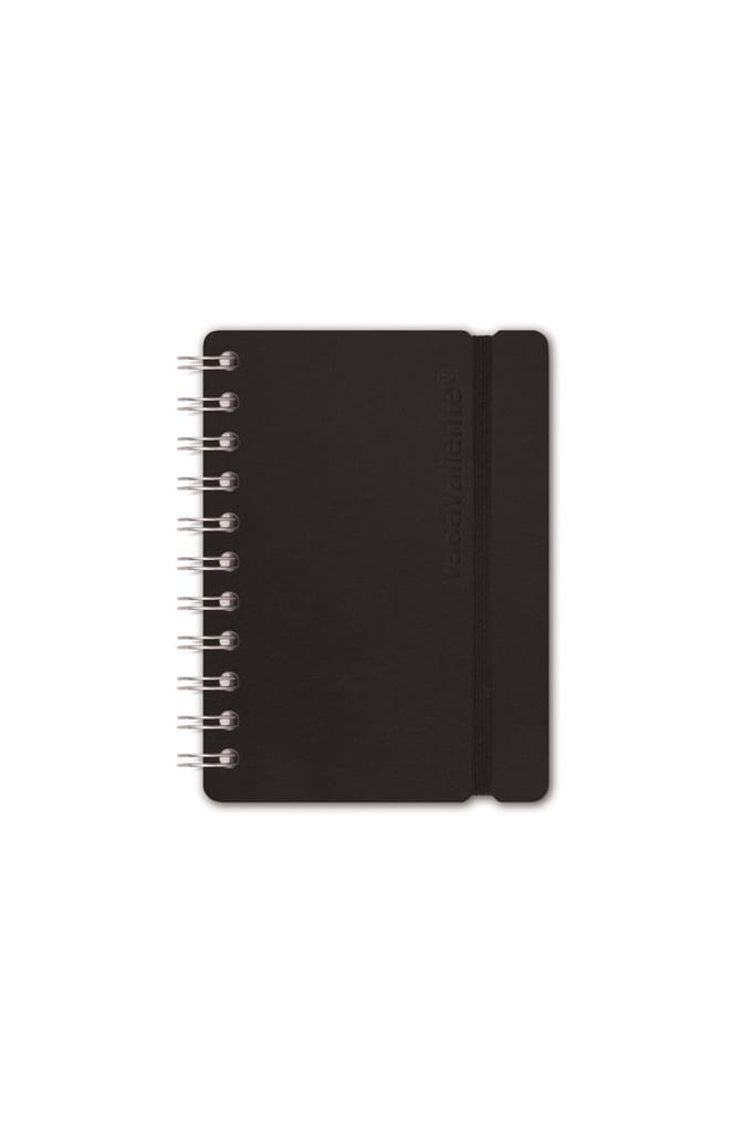 Vacavaliente - Notitieboek A6 - Gerecycled Leer - Zwart