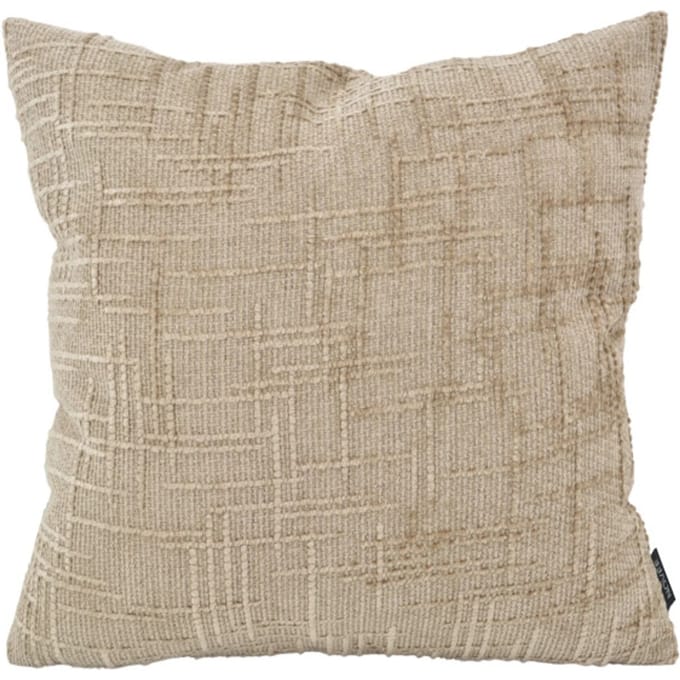 NOVÉE Sierkussen chenille stripe beige | 45 x 45 cm | polyester