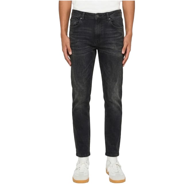 Urban Classics - Basic Slim Fit Jeans Broek rechte pijpen - Taille, 42 inch - Zwart