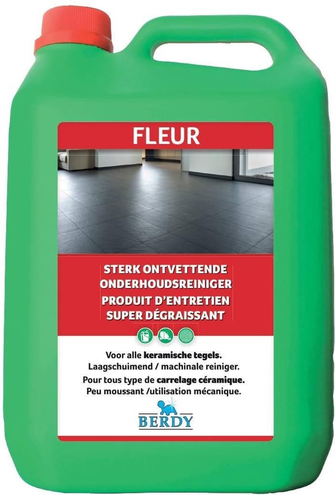 Fleur - Sterk ontvettende reiniger KERAMISCHE TEGELS - Berdy - 5 L