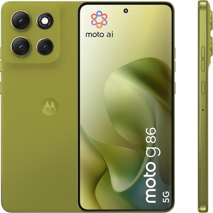 Motorola moto g86 5G 16,9 cm (6.67) Dual SIM Android 15 USB Type-C 8 GB 256 GB 5200 mAh Groen