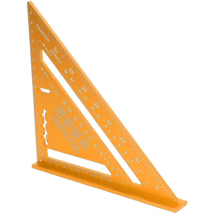 Menuiserie Triangle Alliage d'Aluminium Peinture Électrophorétique Échelle Claire Triangle Équerre de Charpentier or