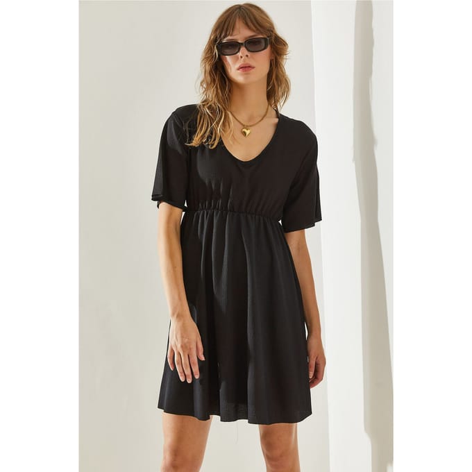 V-hals Mini Jurk