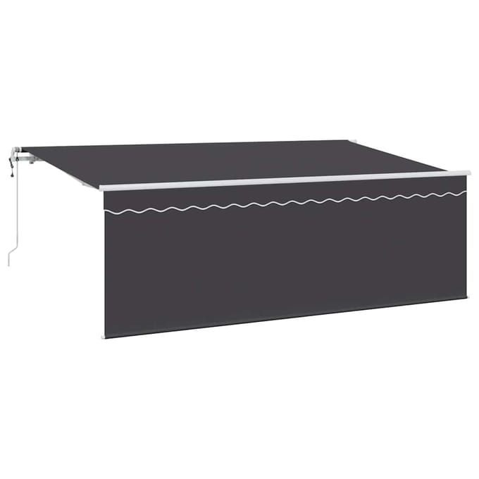 vidaXL - Uitschuifbare - luifel - Antraciet - 350 - x - 200 - cm