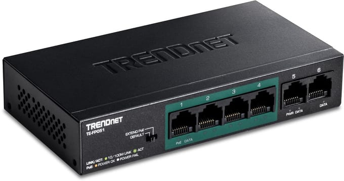 5-Poorts PoE+ Switch met Lange Afstand en 60W Vermogen