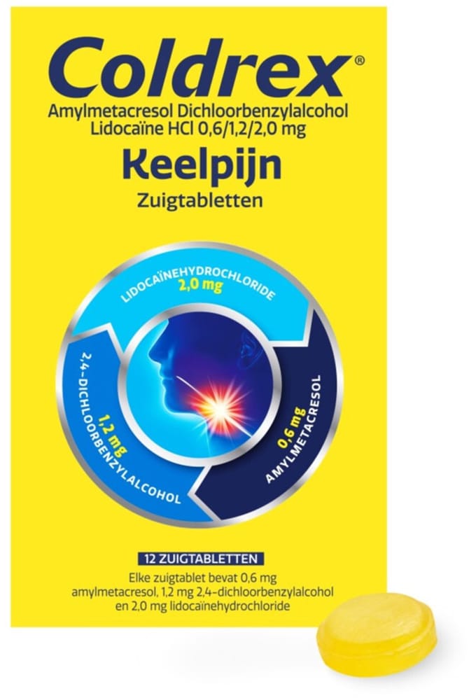 Coldrex Keelpijn - 2 x 12 zuigtabletten