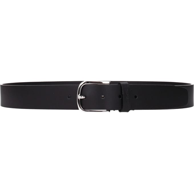 Testoni Zwarte Leren Reguliere Riem