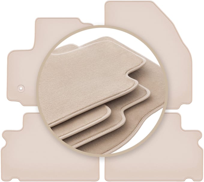 PREMIUM beige vloermatten voor: Ford Galaxy MK2 minivan 2012-2015