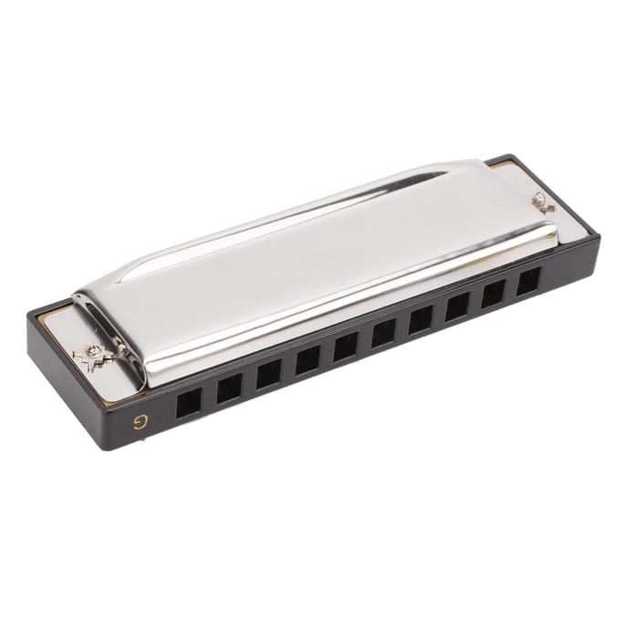 Harmonica à clé de sol, 10 trous, 20 tons, orgue à bouche, antirouille, portable, pour débutant white